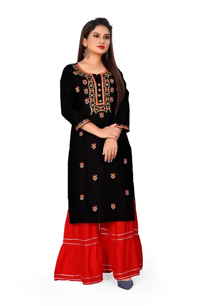 Stylish Embroidered Kurta And Bottom Set