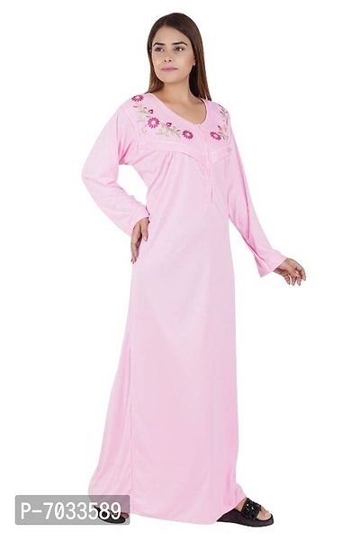 REN STAR Womens Hosiery Cotton, Nursing, Feeding, Maternity Nighty - Zip Opening at Bust - Before and After Baby Multipurpose Night Dress-thumb5