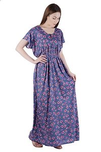 REN STAR Womens Hosiery Cotton Floral Print, Nursing, Feeding, Maternity Nighty - Zip Opening at Bust - Before and After Baby Multipurpose Night Dress-thumb4