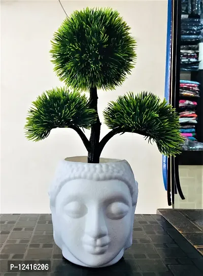 DUCTOR Natural Looking Bonsai Artificial Plant with Budha Pot . Best Design for Home,Office,Living Room Decoration and Gift Item . H~31cm