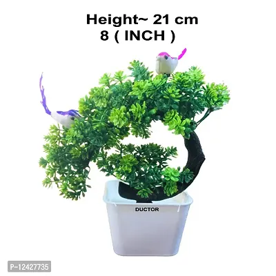 DUCTOR Natural Looking Artificial Plant with Pot with Bird. Best Design for Home,Office Decoration and Gift Item.H~21cm-thumb3