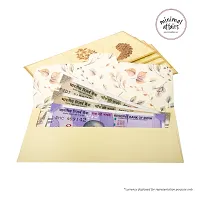 5 Pcs Peacock Pattern Laminated Envelopes - Cream-thumb1