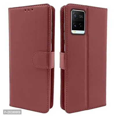 Vivo Y21 Y21s Y21A Y21i Y33s Y33T Brown Flip Cover