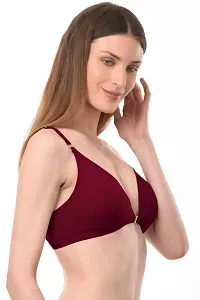 Auletics Front Open Plunge Bra - Pack of 2 (Maroon)-thumb2