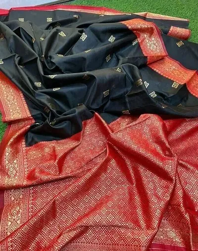 Attractive Art Silk Saree with Blouse piece 