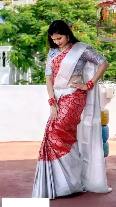 Classic Art Silk Jacquard Saree with Blouse piece