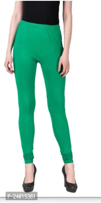 Fabulous Green Cotton  Leggings For Women-thumb0