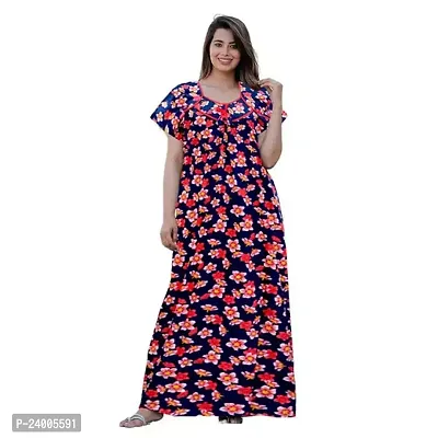 Elegant Cotton Printed Nighty For Women