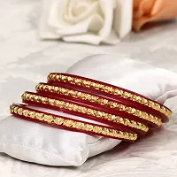 Barrfy  Collection's Micro Plating Gold Plated Bangles Set (Pack of 4 Bangles)-thumb3