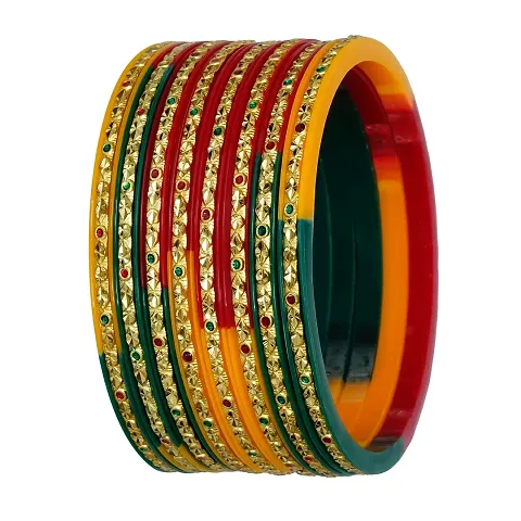 Barrfy Collection's Micro Plating Plated Bangles Set (Pack of Bangles)