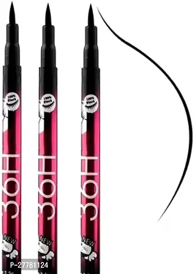 Purse Corner Liquid Waterproof Lash Eyeliner Pencil Colour: Black (Pack Of: 3), 36 Hrs Stay 12 Ml  (Black)