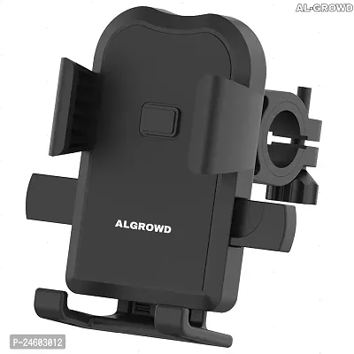 Algrowd 360deg; Rotation Motorcycle Handlebar Bicycle Phone Mount Mobile Stand For Bike Bike Mobile Holder (Black)