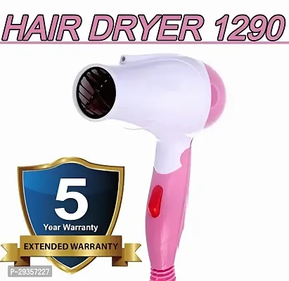 Professional Electric Foldable Hair Dryer With 2 Speed Control 1000 Watt, Multicolor-thumb0