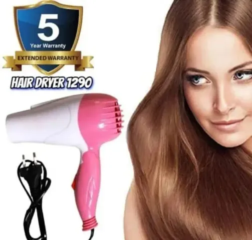 Professional Electric Foldable Hair Dryer With 2 Speed Control 1000 Watt, Multicolor