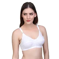 FLOMI Women Full Coverage Non Padded Wire fire Cotton Bra 2 Pack Combo-thumb2