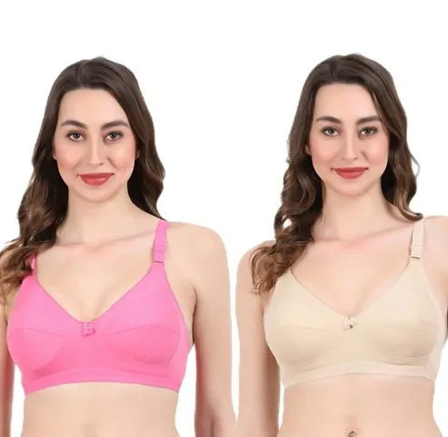 Women Full Coverage non padded Wirefree T-shirt bra | Pack of 2 |