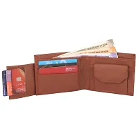 Classic World ATM Detachable Tan Color Artificial Leather wallet for men and women-thumb1