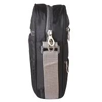 Classic world Nylon Sling Cross Body Travel Office Business Messenger one Side Shoulder Bag for Men and Women (Black)-thumb3