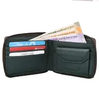 Classic World zip closure Green Color wallet for men and women-thumb1