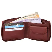 Classic World zip closure Maroon Color wallet for men and women-thumb1