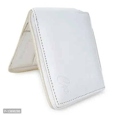 Classic World Zip closure High quality Artificial Leather white wallet-thumb4