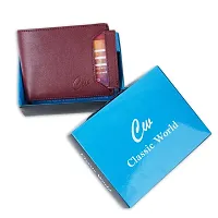 Classic World New Stylish Trending atm detachable PU Leather wallet Cherry color-thumb1