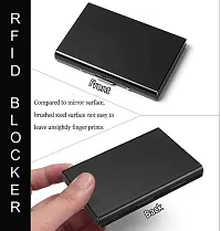 Classic world 6 Slots RFID Blocking Metal Credit Card Holder Wallet for Men Women-thumb3