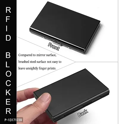 Classic world 6 Slots RFID Blocking Metal Credit Card Holder Wallet for Men Women-thumb4