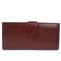 classic world Women's Faux Leather with Zip Pocket, Multiple Card Holders and Pocket Wallet-thumb2