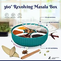 Antusias Masala box for Kitchen, 360deg; Revolving Eligant Spice Box, 7 Section Spices Storage Containers, Rangoli Dabba Box Set (Pack of 1)-thumb1