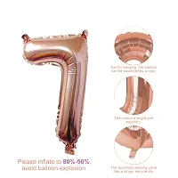 Foil Balloon, Birthday Decoration Items Helium Supported - Rose Gold-thumb2