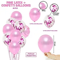 Happy Birthday Letter Foil Balloon  10 Confetti  10 Latex Ballons Pink for Party Decoration - AQUA Pink-thumb1