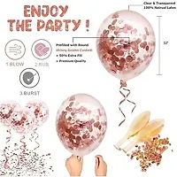 Happy Birthday Letter Foil Balloon  10 Confetti  10 Latex Ballons ROSE GOLD for Party Decoration - ROSE ROSE GOLD-thumb2