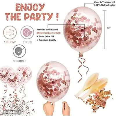 Happy Birthday Letter Foil Balloon  10 Confetti  10 Latex Ballons ROSE GOLD for Party Decoration - ROSE ROSE GOLD-thumb3