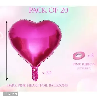 Happy Anniversary Foil Balloons Pink Heart Balloon -Pack of 20-thumb2