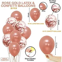 Happy Birthday Letter Foil Balloon  10 Confetti  10 Latex Ballons ROSE GOLD for Party Decoration - ROSE ROSE GOLD-thumb1