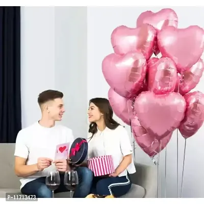 Happy Anniversary Foil Balloons Pink Heart Balloon -Pack of 20-thumb3