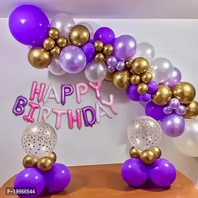 Premium Quality Happy Birthday Decorations Balloons Diy Combo Kitnbsp;(Set Of 49)