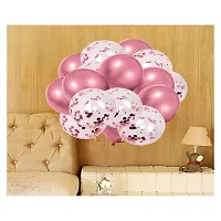 Premium Quality Pink Chrome And Confetti Balloons For Decoration In Birthday, Anniversary, Party, Baby Shower- Pack Of 100-thumb2