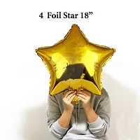 No 13 Gold Foil Balloons with Happy Birthday Decoration Items or Kit . Happy Birthday SilverFoil Balloons with 30 HD Metallic Balloons Decoration + 4 Star shape Foil Balloons for Boys ,Girls  Kids ,-thumb4