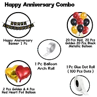 Premium Quality Happy Anniversary Balloon Decoration Kit (Red) Pack Of 69-thumb1