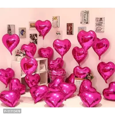 Happy Anniversary Foil Balloons Pink Heart Balloon -Pack of 20