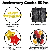 Premium Quality Happy Anniversary Balloon Decoration Kit (Gold) Pack Of 35-thumb1