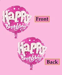 Happy Birthday 3D Round Foil Balloon - Pink-thumb2