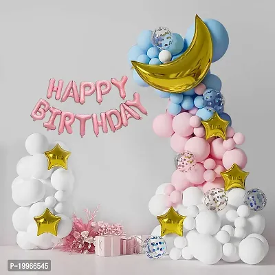 Premium Quality Happy Birthday Decorations Balloons Diy Combo Kitnbsp;(Set Of 67)