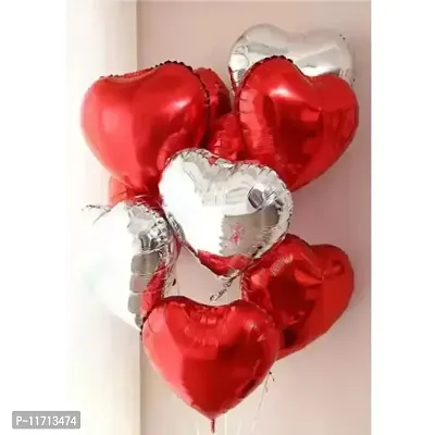 Happy Anniversary Foil Balloons Silver And Red Heart Balloon -Pack of 20-thumb4