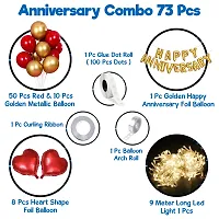 Premium Quality Happy Anniversary Balloon Decoration Kit (Red) Pack Of 27-thumb1