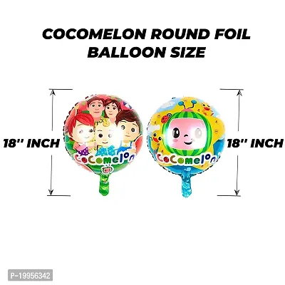 Premium Quality Cocomelon Foil Balloons For Decoration - Cocomelon Theme Balloon Decoration For Birthday (5 Pcs)-thumb3