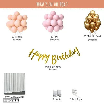 Premium Quality Happy Birthday Decorations Balloons Diy Combo Kitnbsp;(Set Of 66)-thumb2