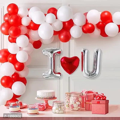 Premium Quality Love  Valentine Day Decorations Balloons Diy Combo Kitnbsp;(Set Of 42)